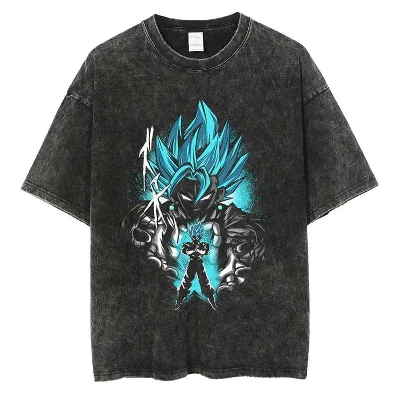 Dragon Ball Z Vegeta Vintage Wash Tee – Harajuku Sports Fit