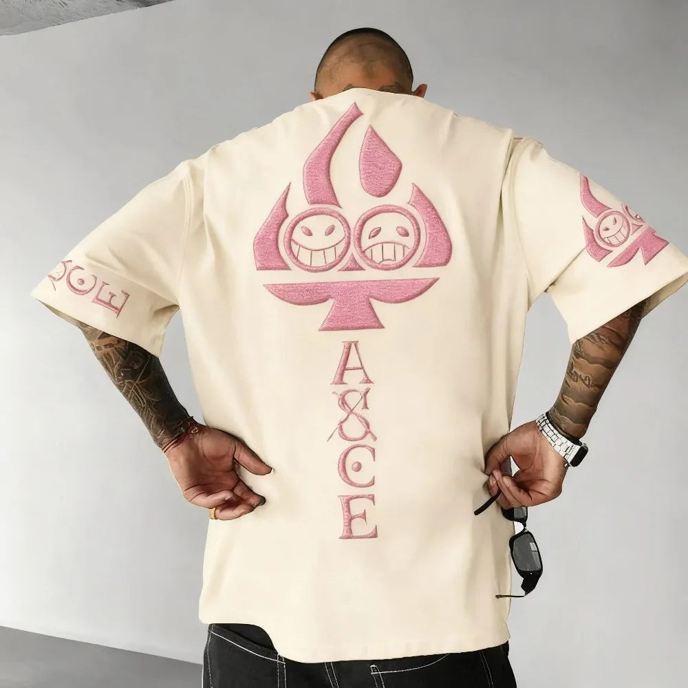 One Piece — Portgas D. Ace Parent & Child Harajuku Tee - Neon Districts