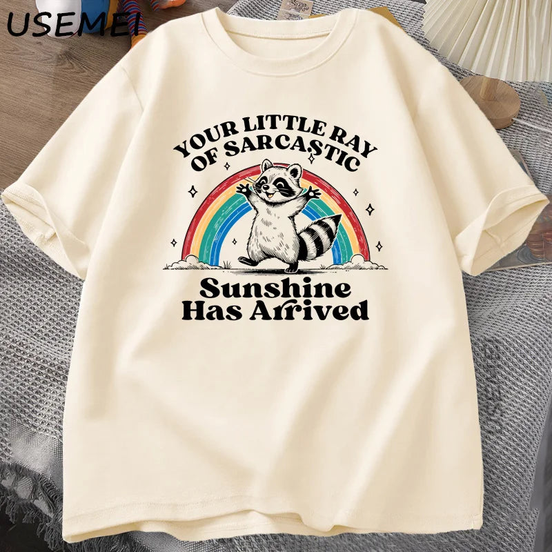 Your Little Ray of Sunshine — Sarcastic Raccoon Meme Tee - Neon Districts