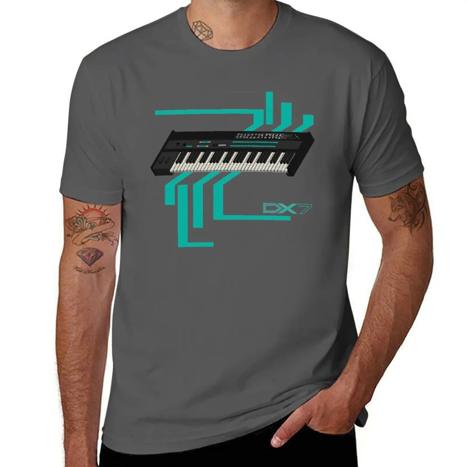 Yamaha DX7 — FM Synthesis Vintage Graphic Tee - Neon Districts
