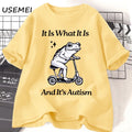 It Is What It Is — Autism Frog Weirdcore Meme Graphic Tee - Neon Districts