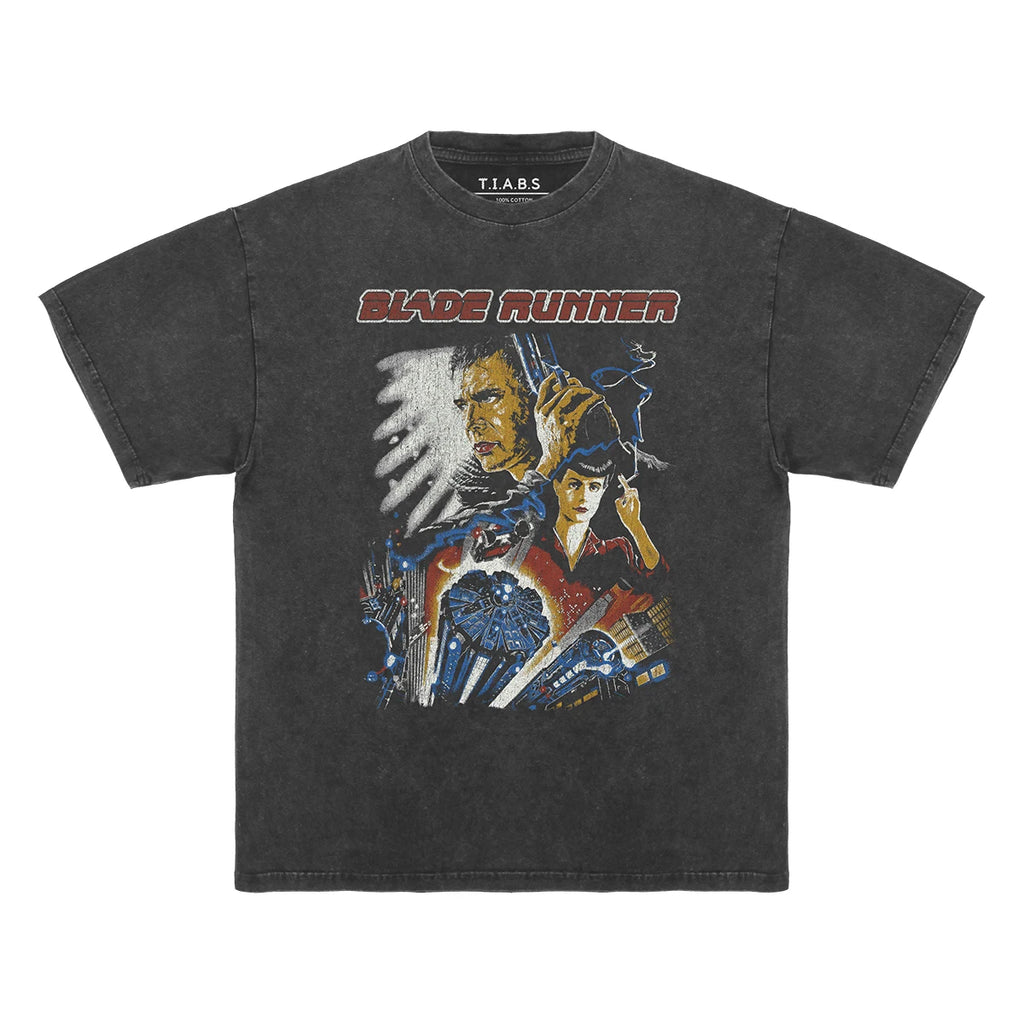 Blade Runner — Deckard & Rachael Cyberpunk Washed Tee